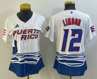 Women's Puerto Rico Baseball #12 Francisco Lindor 2023 White World Classic Stitched Jersey,We sell and wholesale Women's Puerto Rico Baseball #12 Francisco Lindor 2023 White World Classic Stitched Jersey on line form chian!
